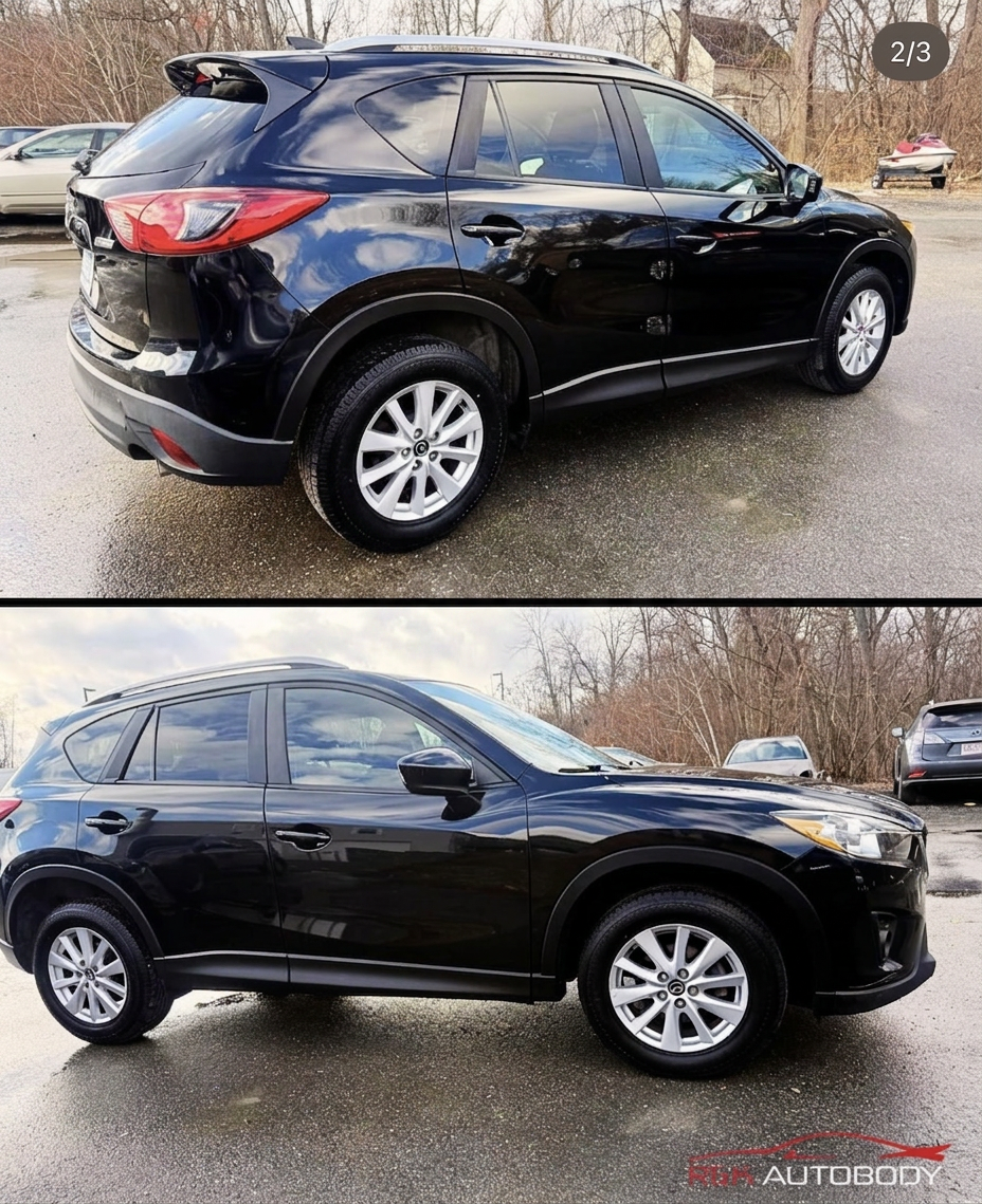 After photo of Mazda CX-5 side collision repair and refinishing in Haverhill MA